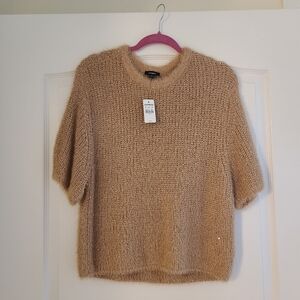 Express Soft Tan Crew Neck Sweater